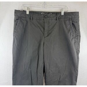 Eddie Bauer Pants Womens 12 Gray Legend Wash Boyfriend Relaxed Flannel Lined